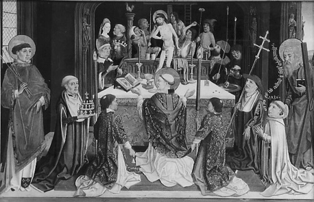 Gregoriusmis met H. Potentinus van Steinfeld, H. Andreas en de stichter abt Reiner Hundt