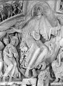 Tympanum, nartex, detail: Maiestas Domini.