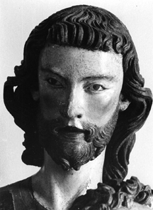 Christus met Johannes de Evangelist tegen zijn borst geleund, 'Johannesminne', 'Christus-Johannes-Gruppe', detail: head of Christ.