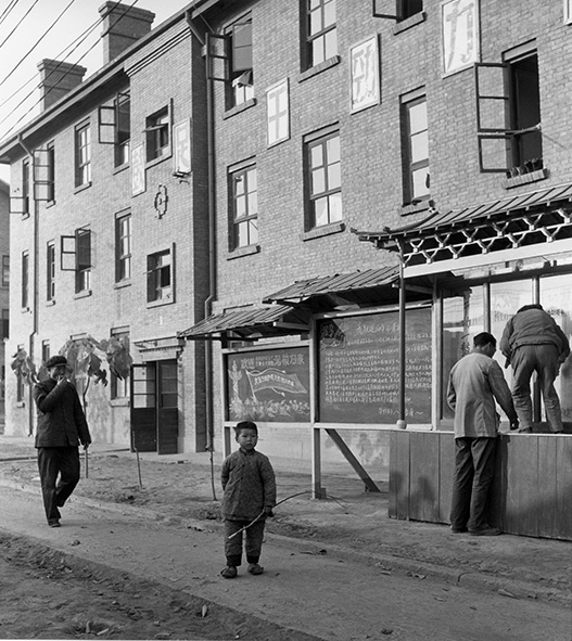 Straatbeeld  van een moderne wijk