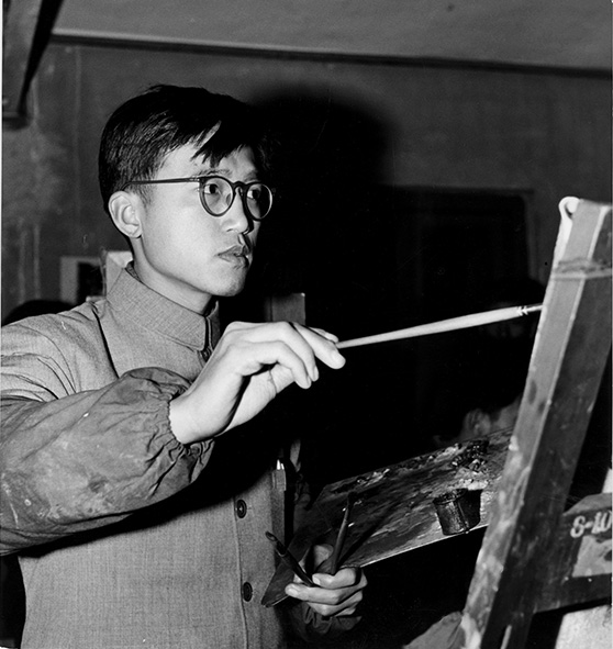 Apprentice painter at the Academy